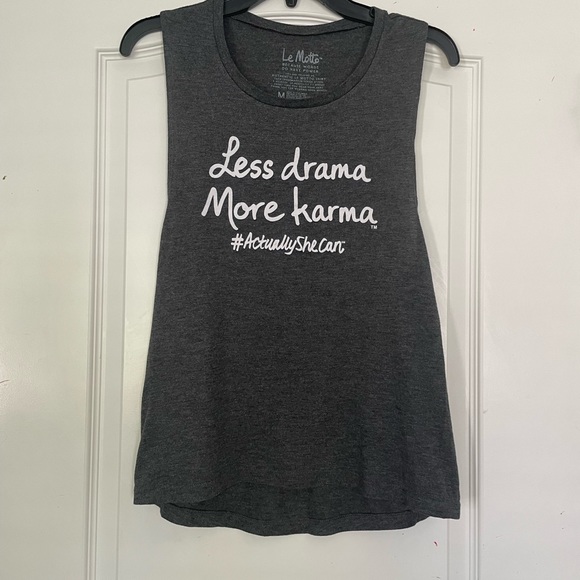 Less Drama More Karma #actuallyshecan Tank M - Picture 4 of 7